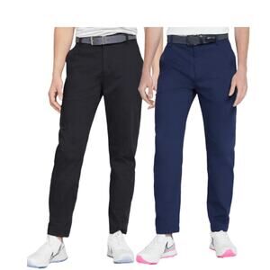 Two Pair Nike Dri Fit Mid Rise Straight Leg Golf Chino Pants Black, Blue 34 X 32